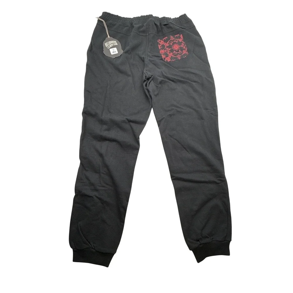 Billionaire Boys Club BBC Black Red All-Over Print Jogger Sweatpants XL NEW